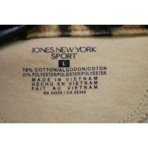 Jones New York Sport Women's Velour Animal Print Jacket-Size Large - Picture 3 of 9